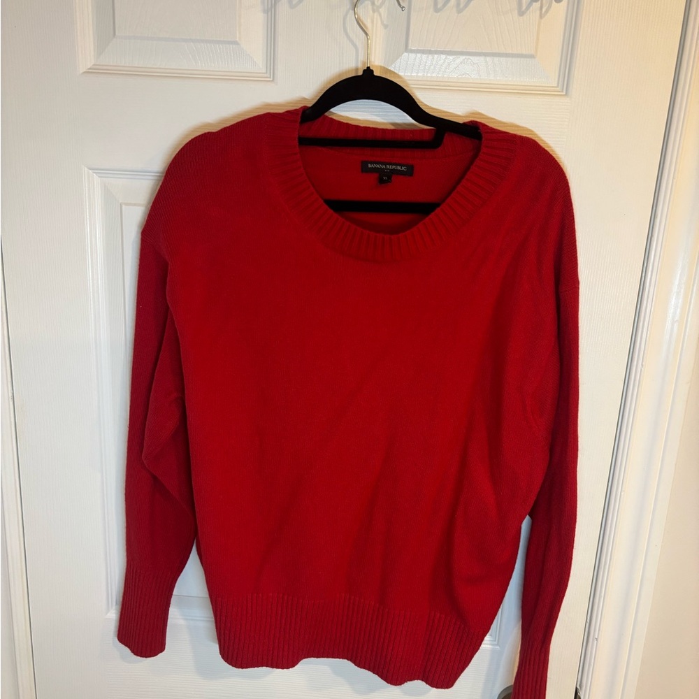 Banana Republic Vibrant Red Knit Top